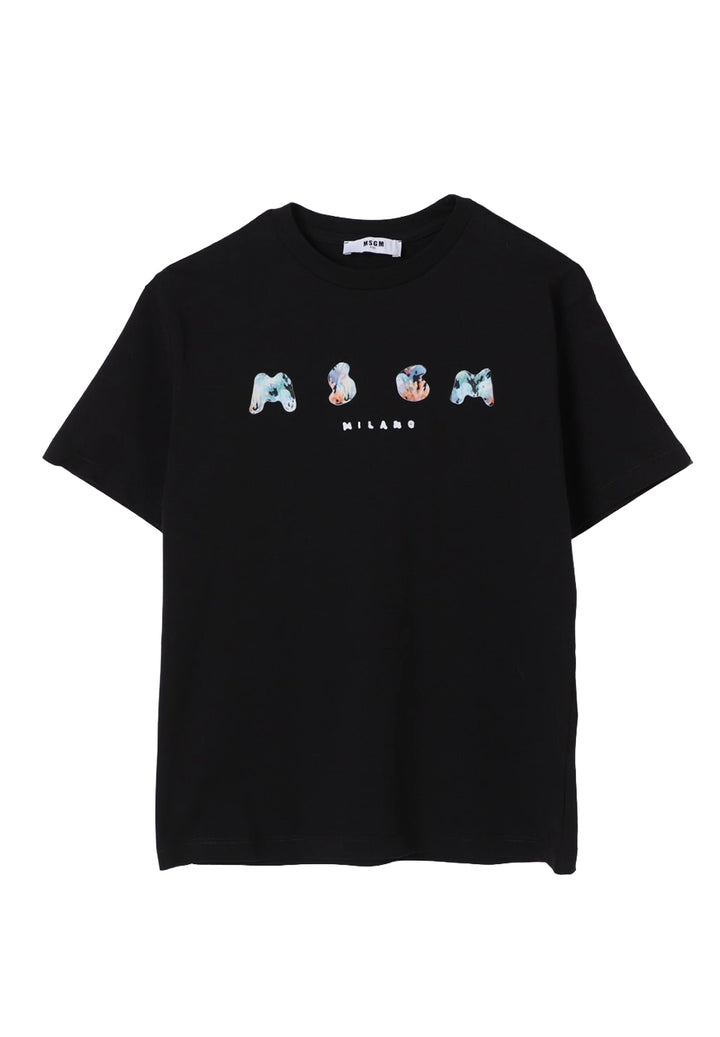 T-shirt nera per bambino