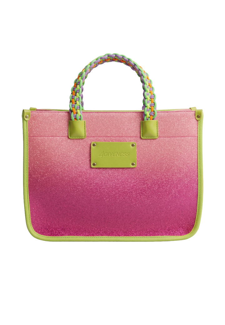 Borsa glitterata rosa per bambina