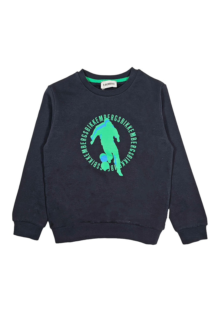 Blue crewneck sweatshirt for boy