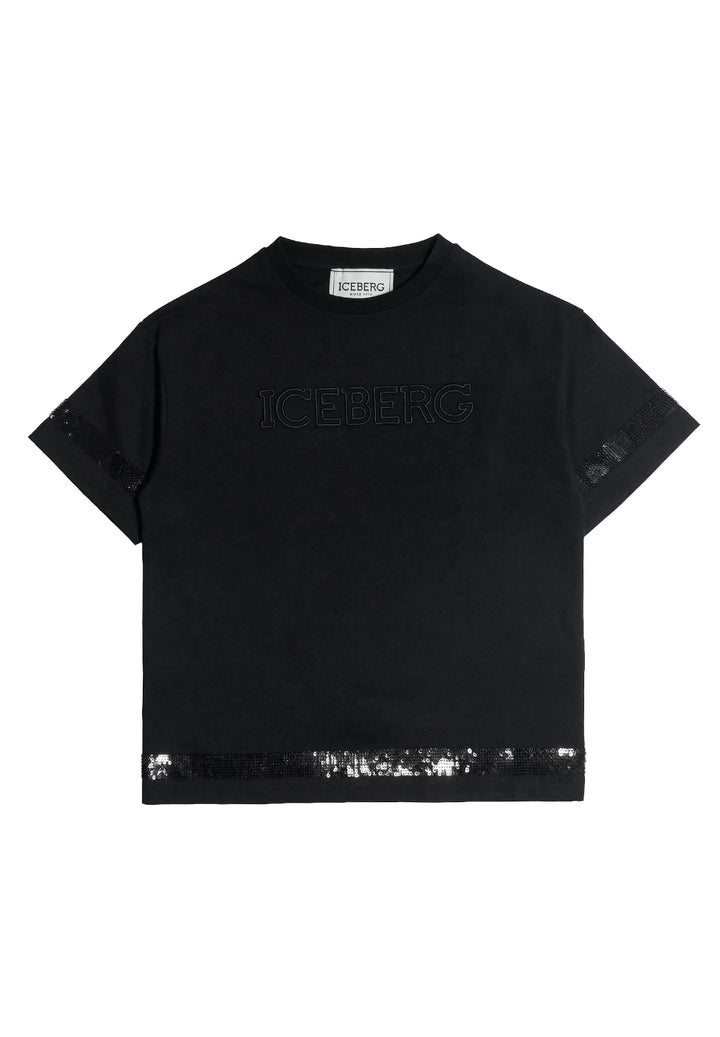 T-shirt nera per bambina