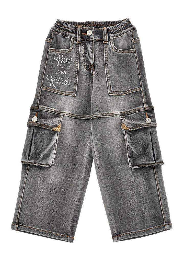 Graue Cargohose für Mädchen