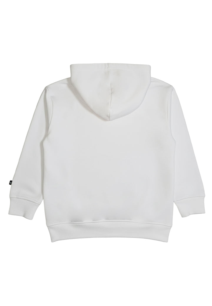Felpa cappuccio bianca per bambino