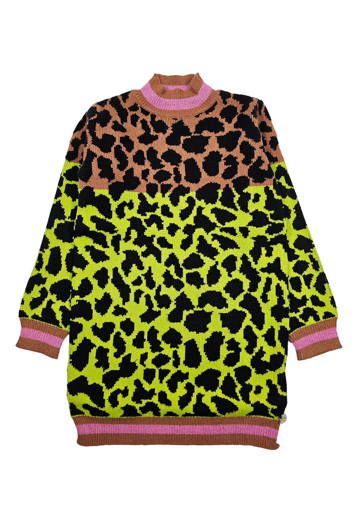 Vestito maglia multicolor per bambina