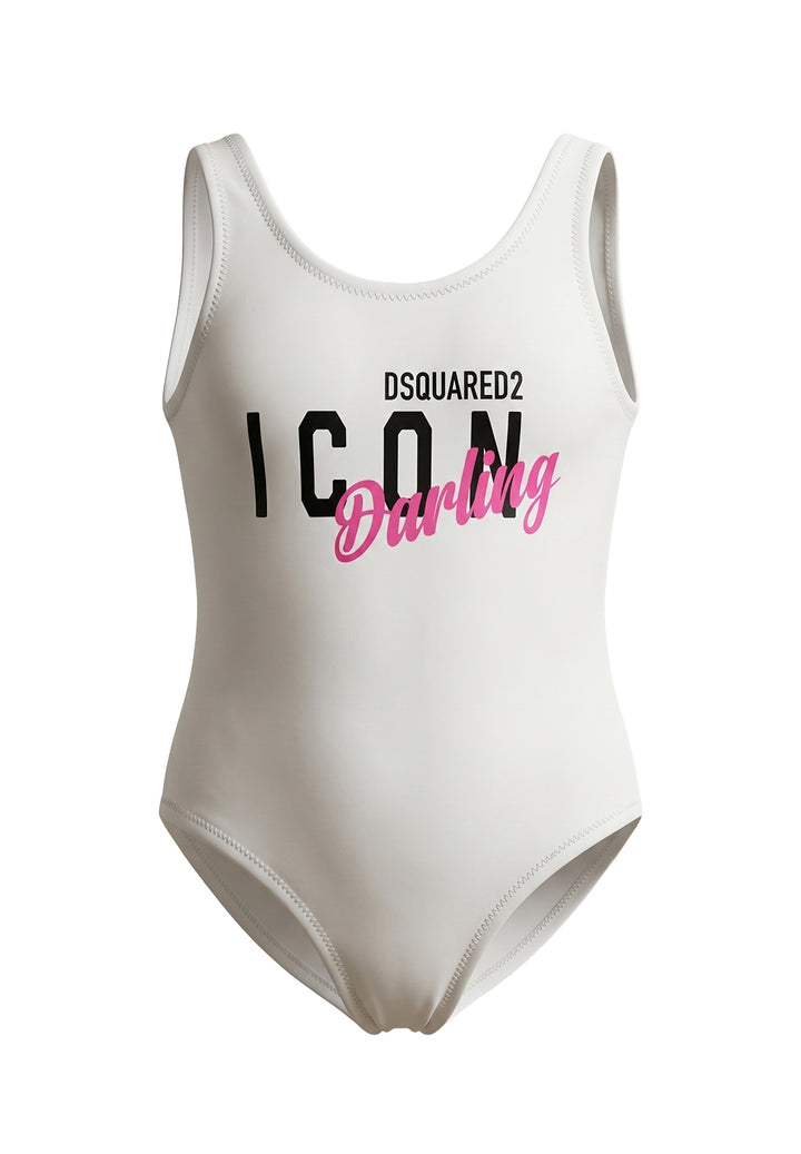 Costume intero bianco per neonata