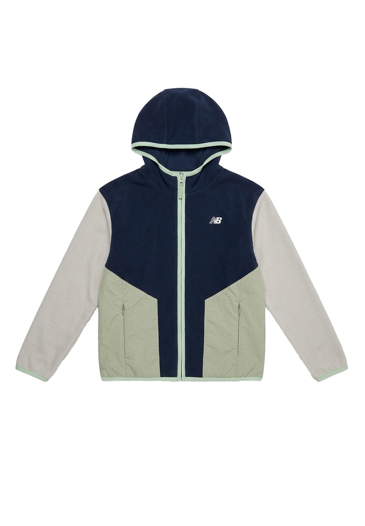 Felpa zip in pile multicolor per bambino
