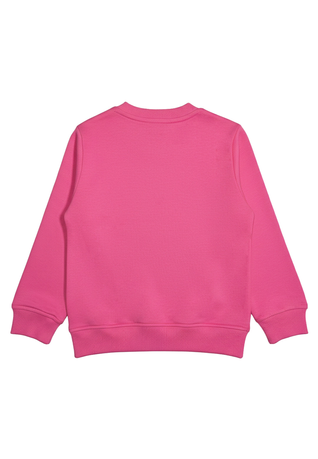 Felpa girocollo rosa per bambina