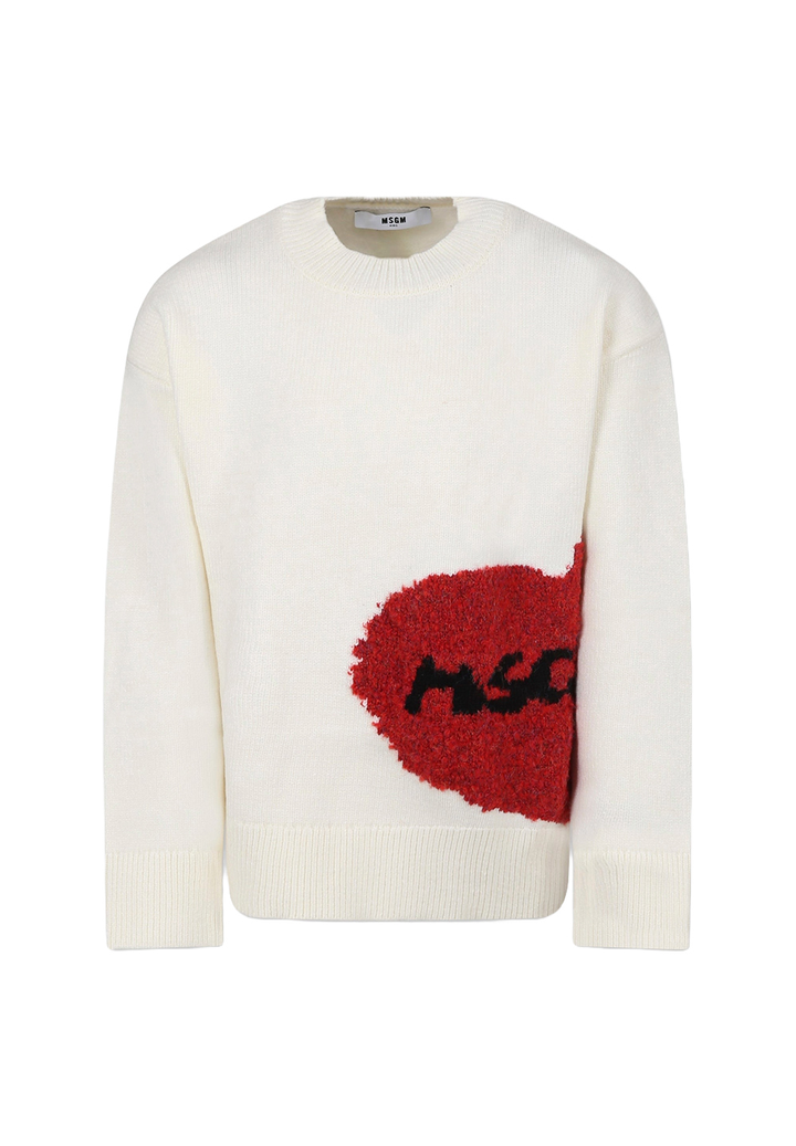 Maglione crema per bambina