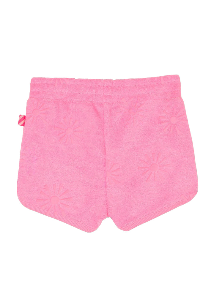 Short ciniglia rosa per bambina