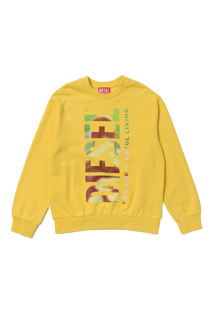 Gelbes Rundhals-Sweatshirt für Jungen