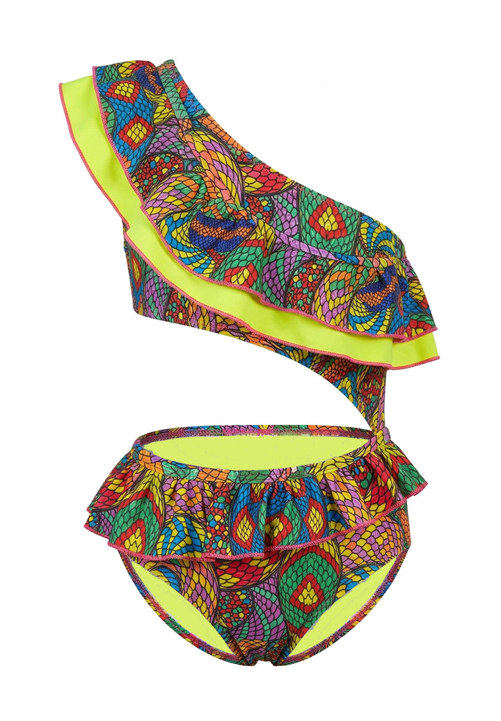 Costume intero multicolor per neonata