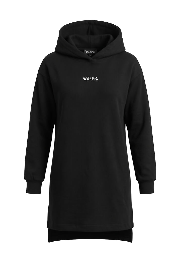 Vestito felpa nero per bambina