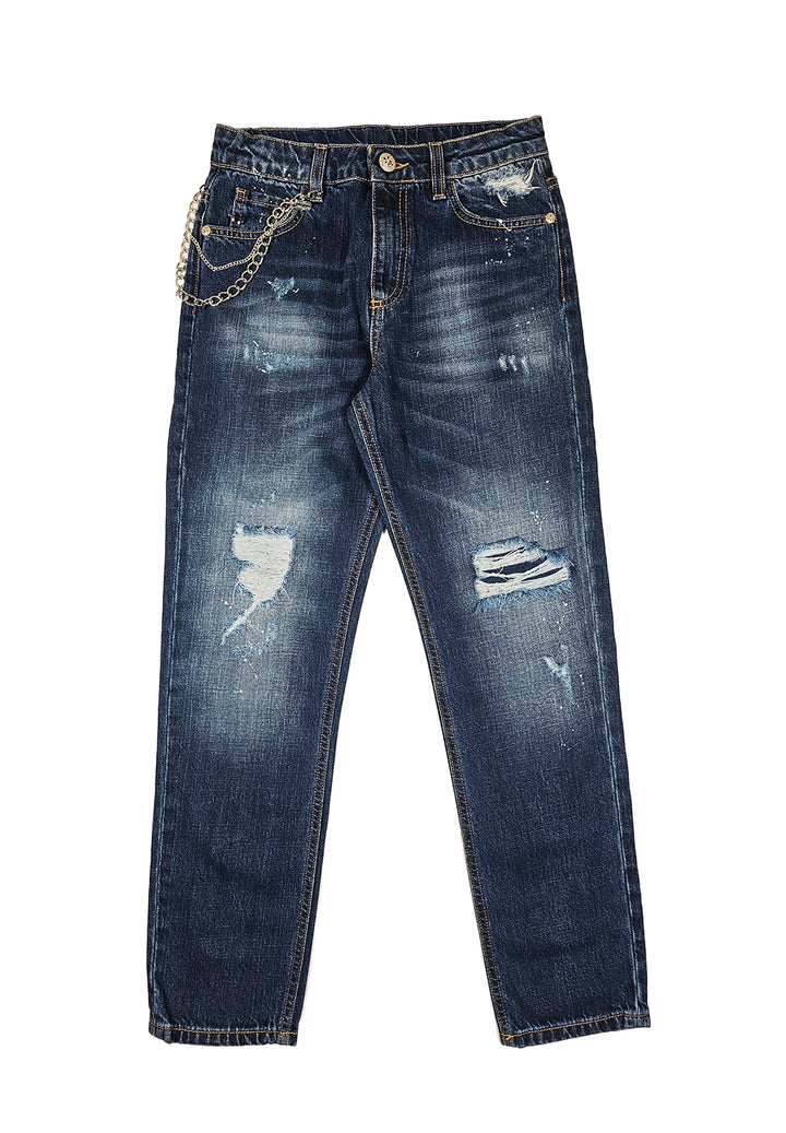 Jeans blu denim per bambino