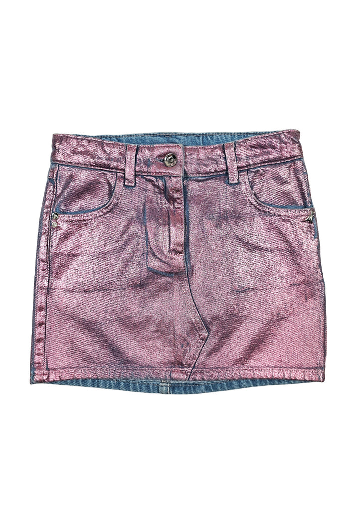 Gonna denim rosa per bambina