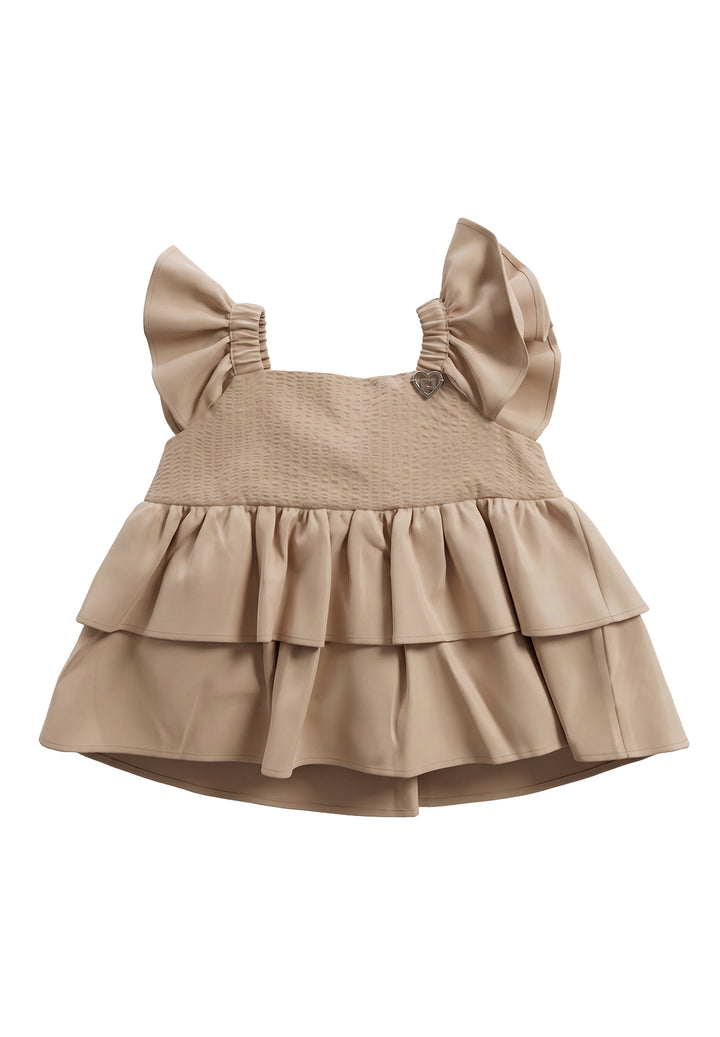 Vesitto beige per bambina