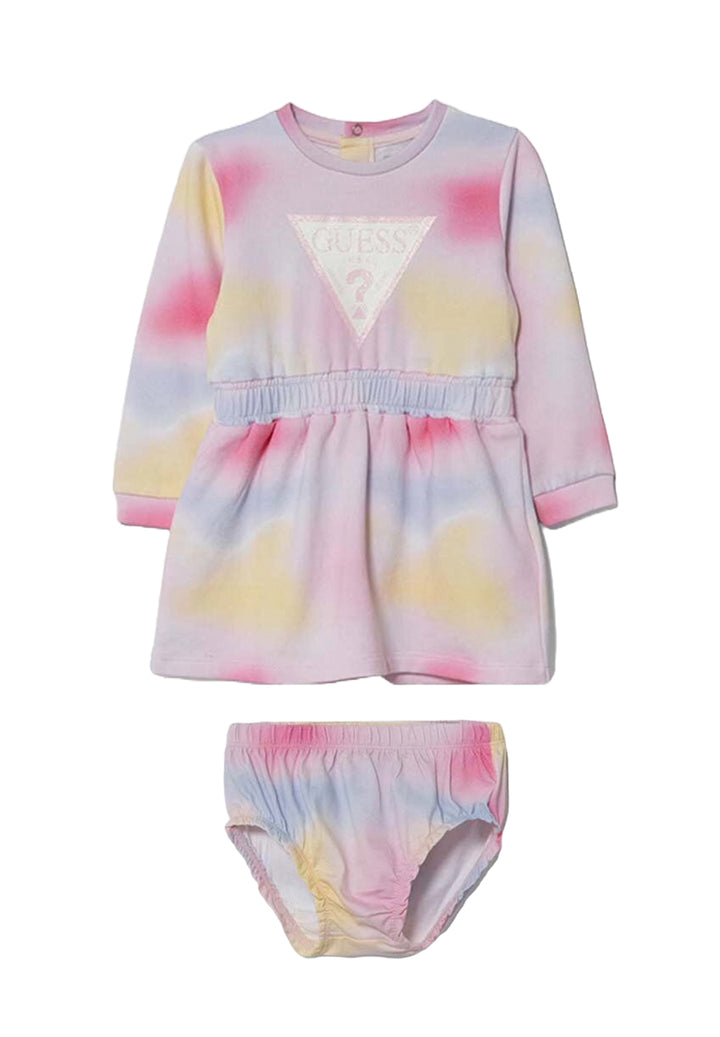 Set vestito + coulotte multicolor per bambina