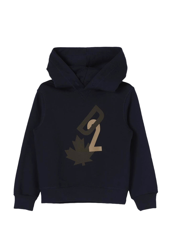 Felpa cappuccio blu navy per bambino