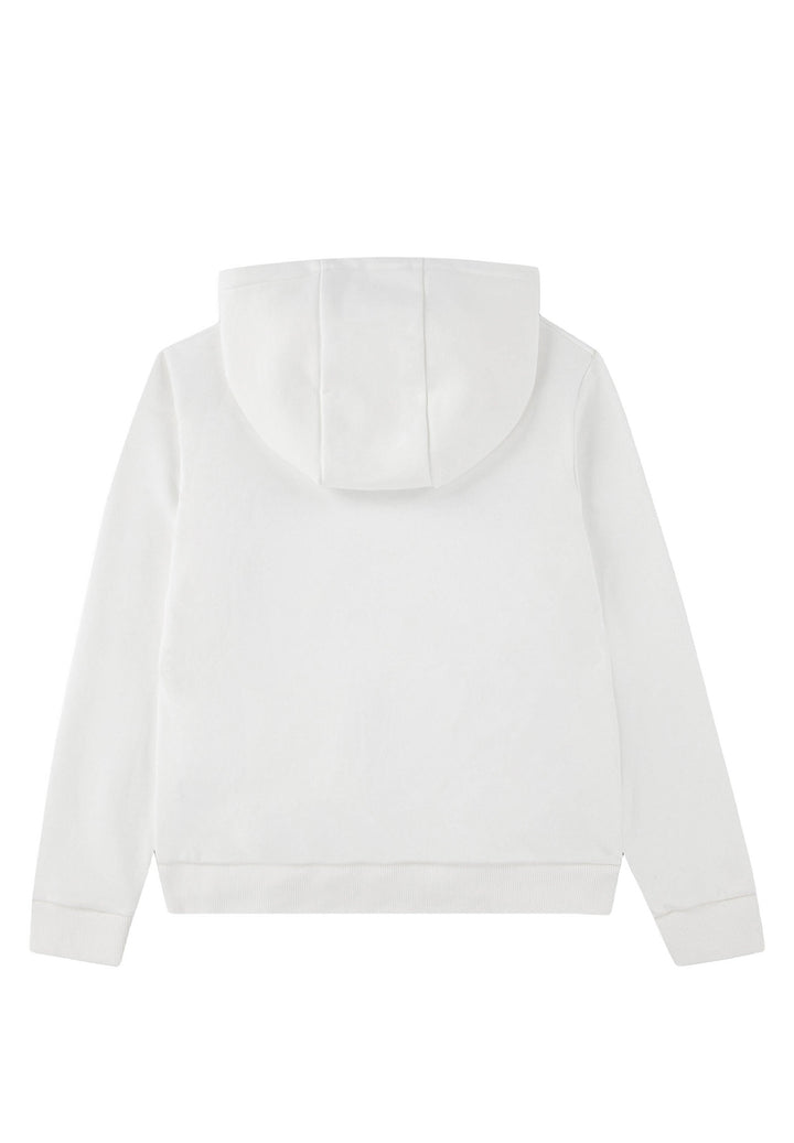 Felpa cappuccio bianca per bambino