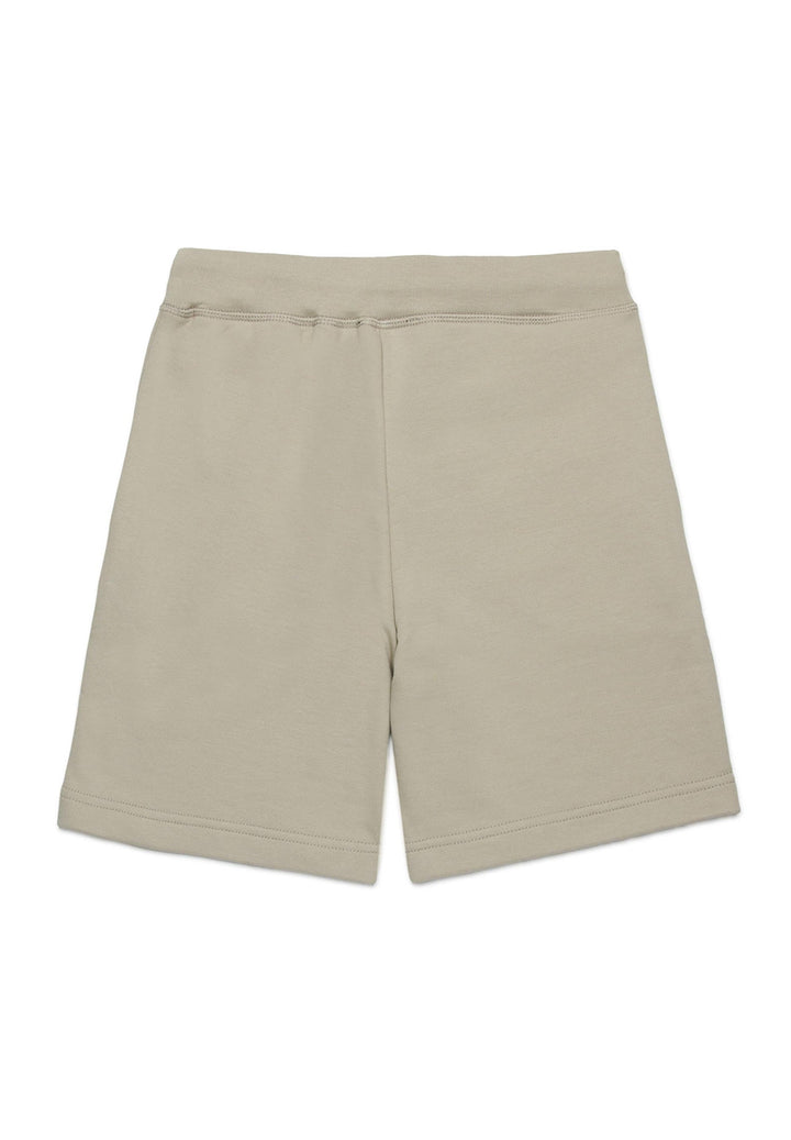 Bermuda felpa beige per bambino