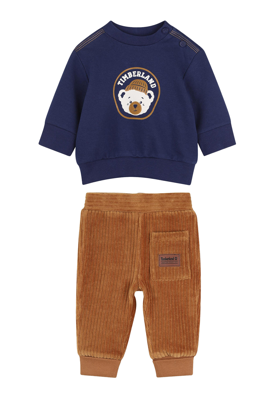 Completo blu-marrone per neonato