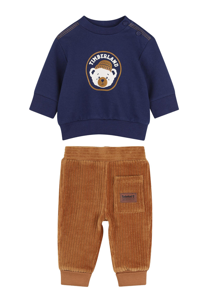 Completo blu-marrone per neonato