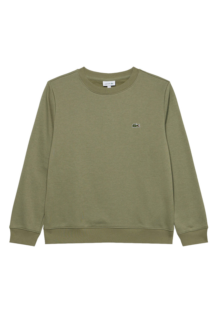 Felpa girocollo verde per bambino