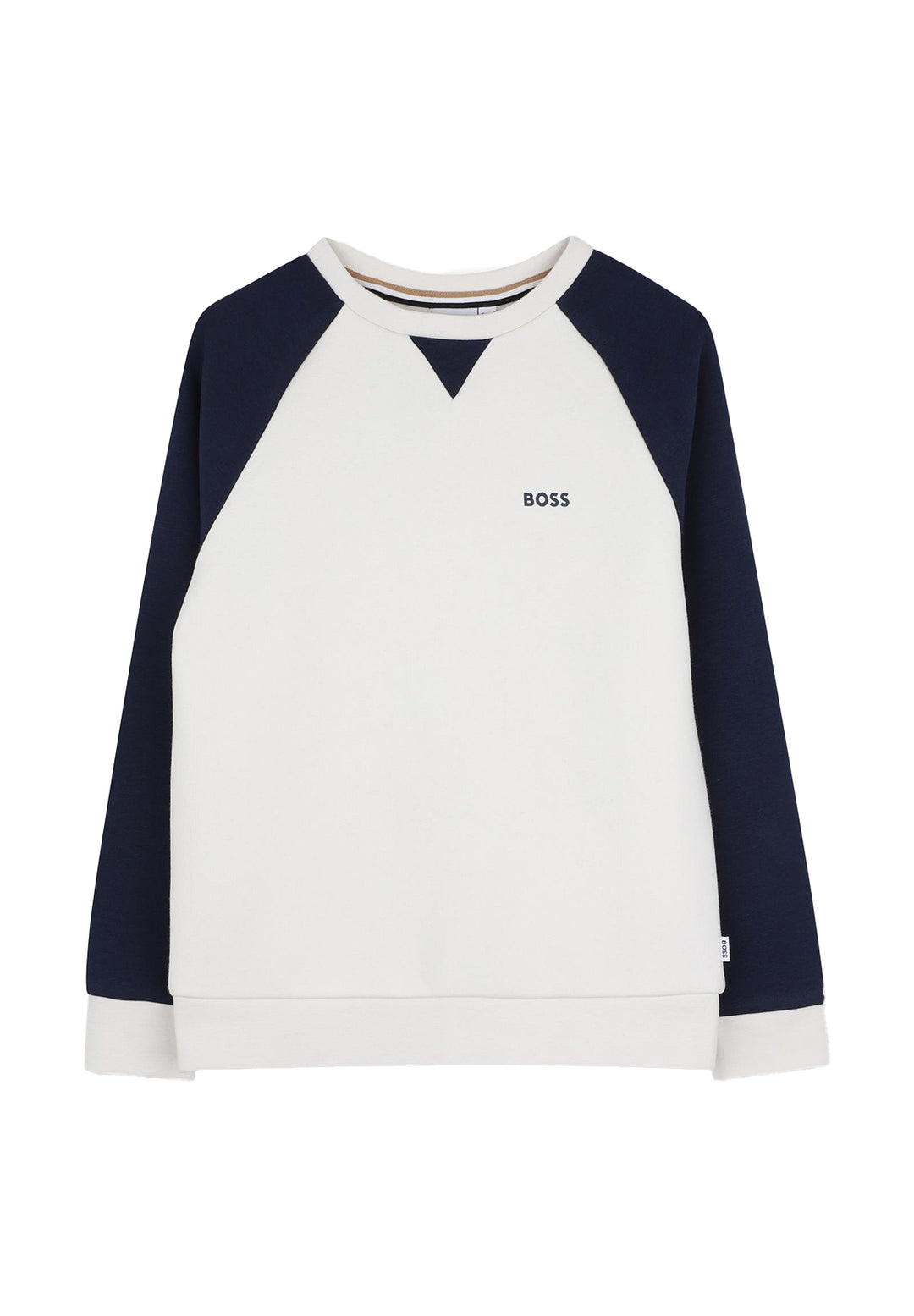 Felpa girocollo beige per bambino