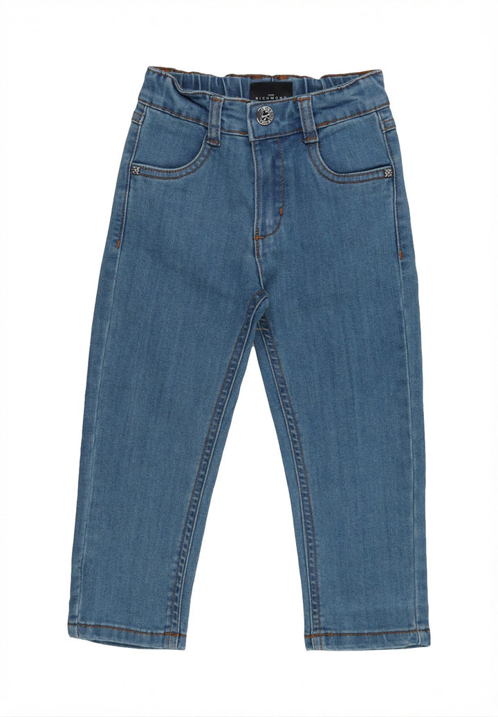 Jeans blu denim per neonata