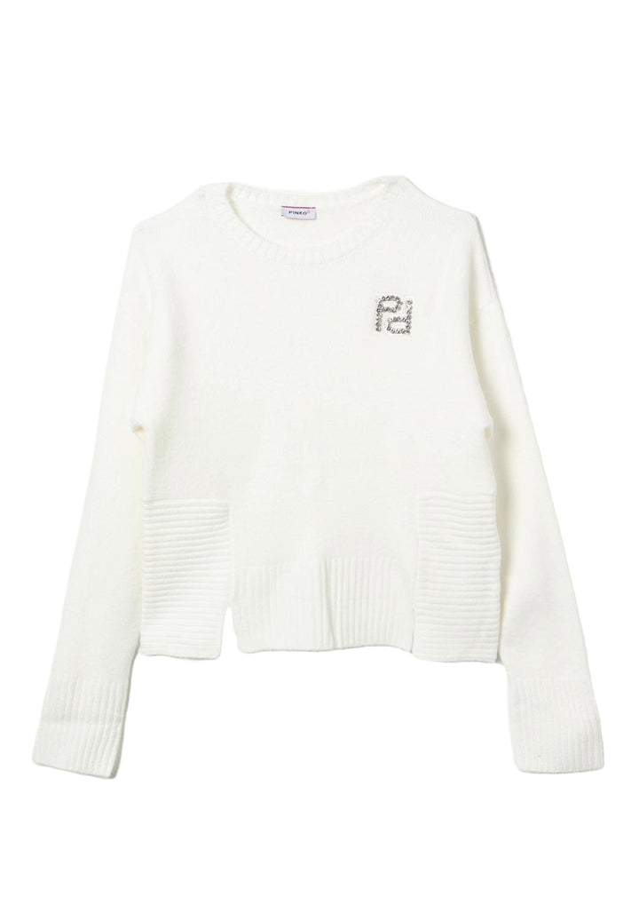 Maglione bianco per bambina