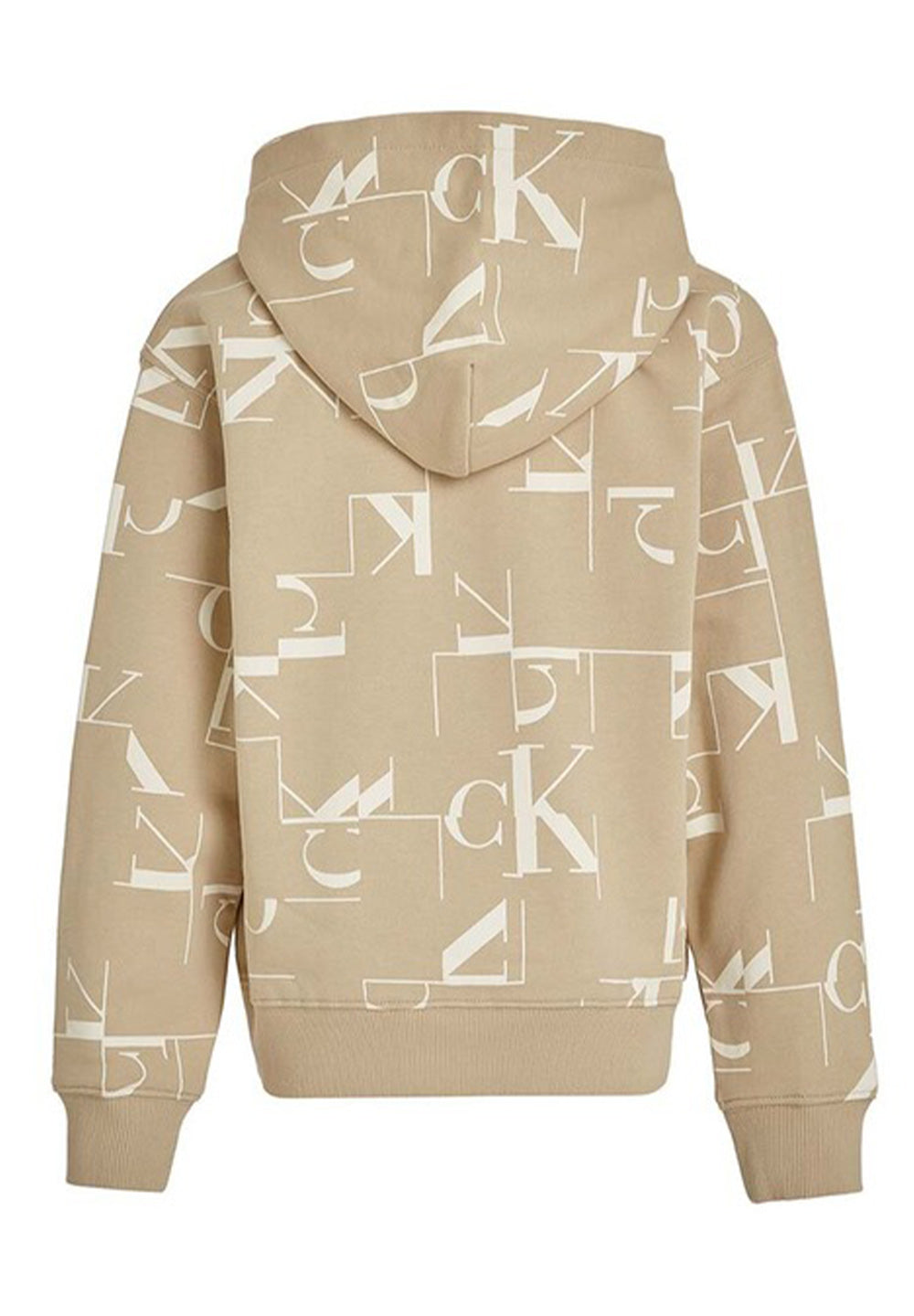 Felpa cappuccio beige per bambino