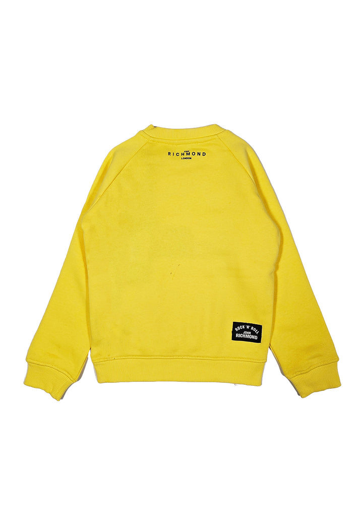 Yellow crewneck sweatshirt for newborns