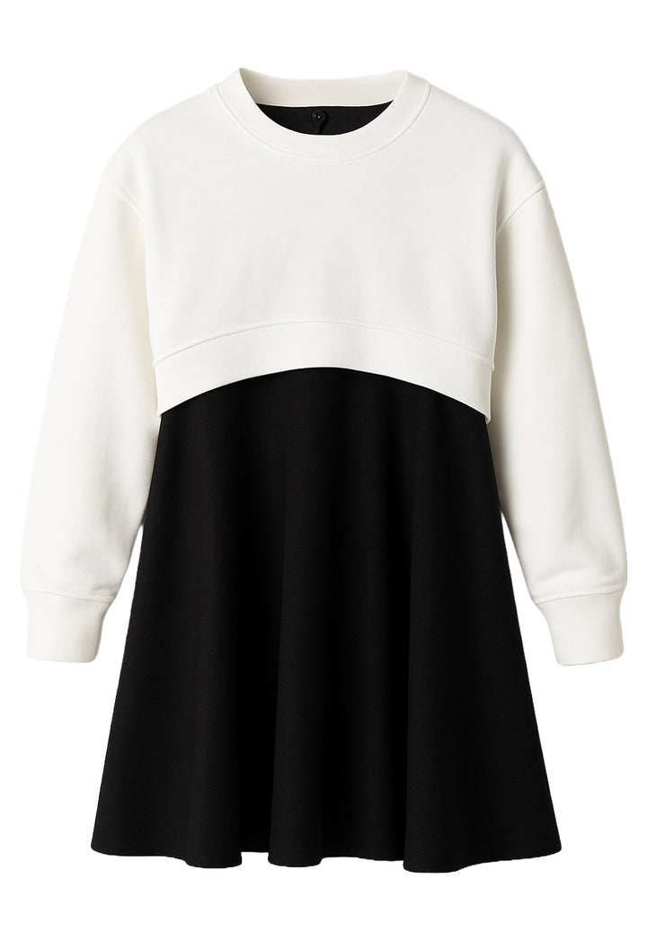 Vestito 2 pezzi nero-bianco per bambina