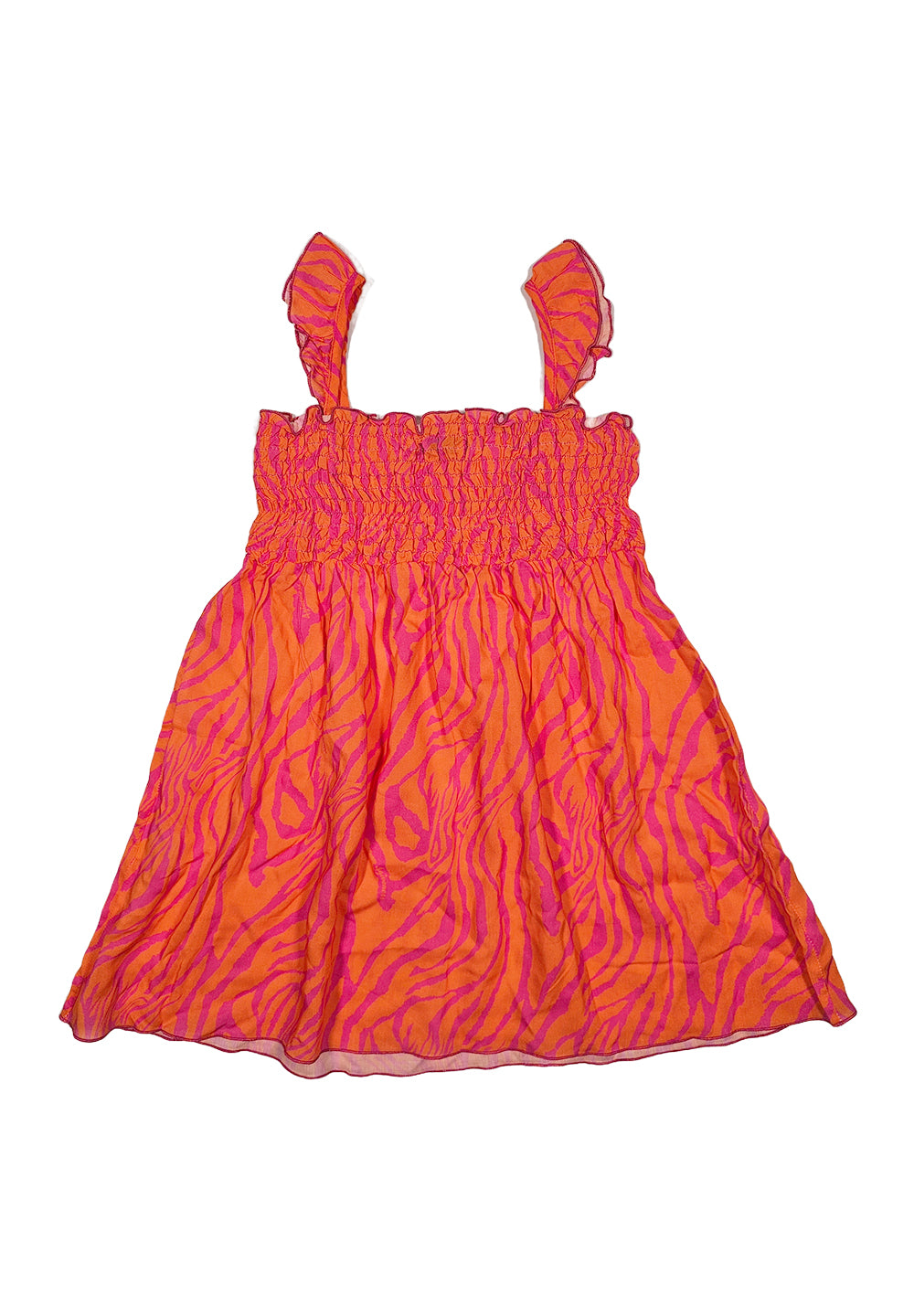 Vestito arancione-viola per neonata