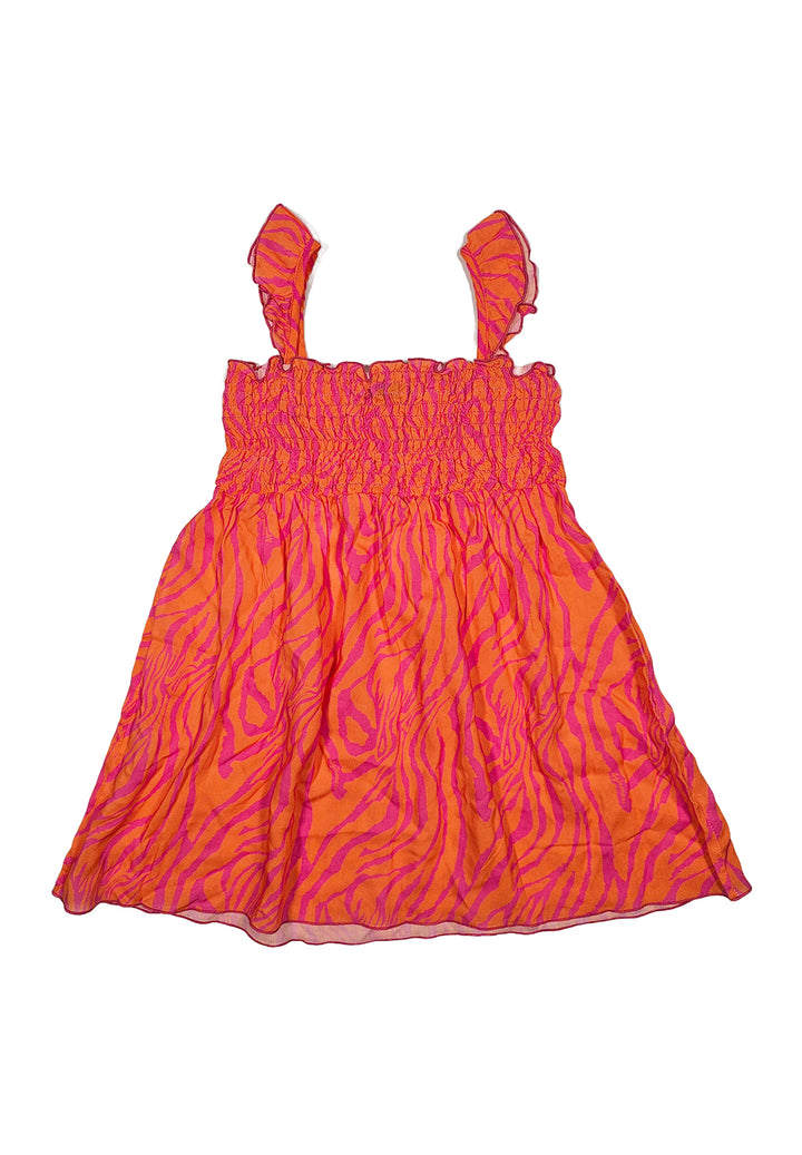 Vestito arancione-viola per neonata