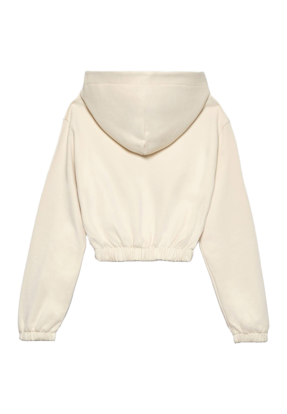 Cream hooded sweatshirt for girls