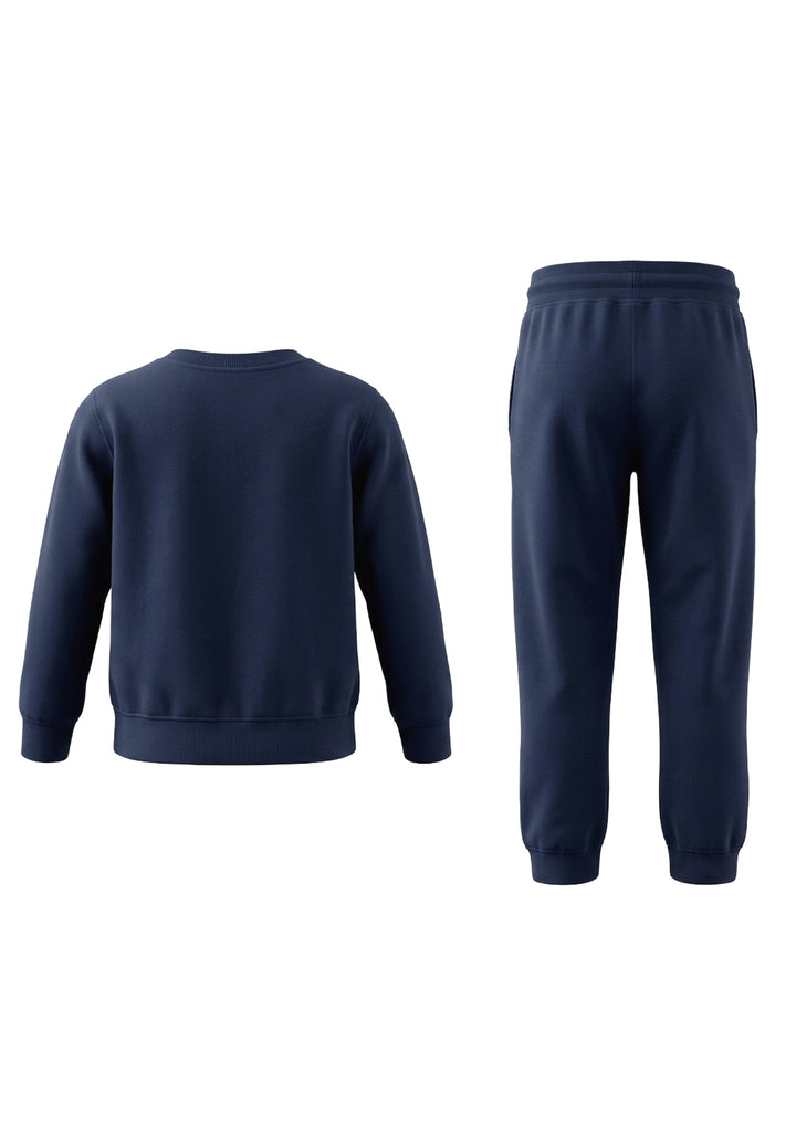 Completo felpa blu navy per bambino