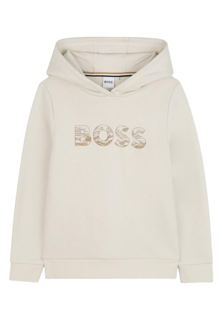Felpa cappuccio sabbia per bambino