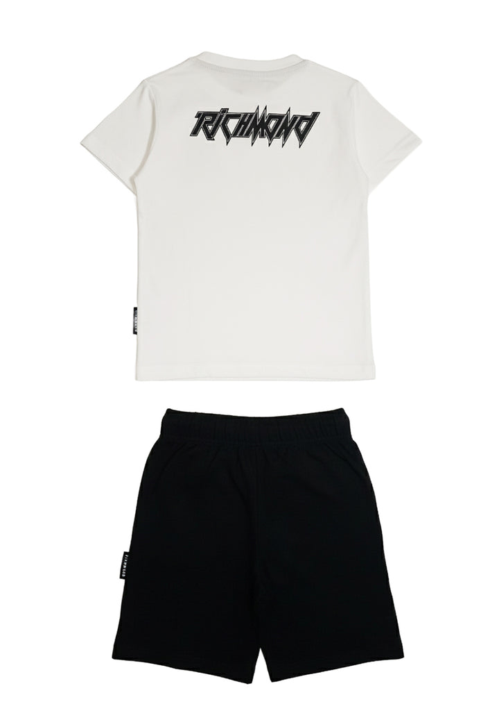 Completo bianco-nero per bambino