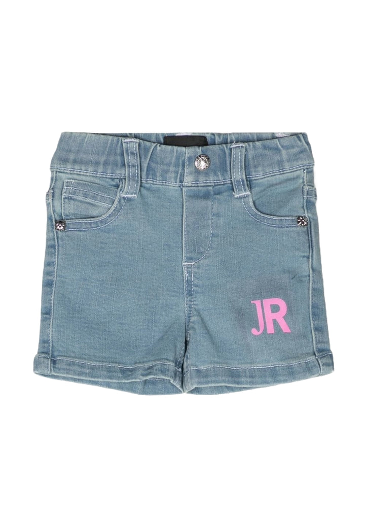 Short denim blu per neonata