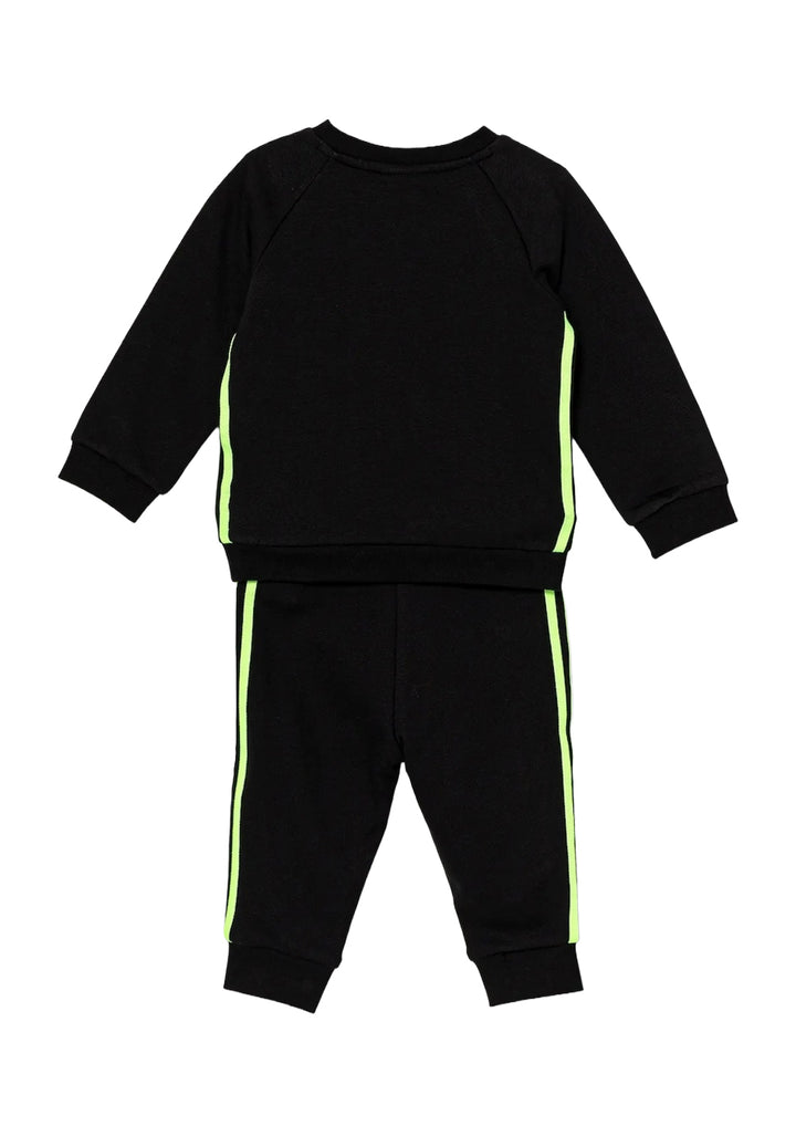 Completo felpa nero per neonato