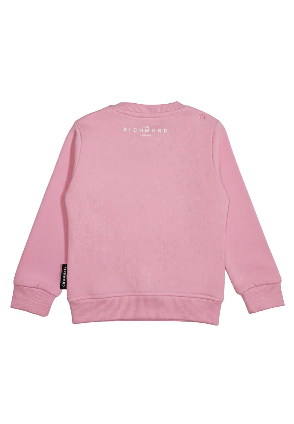 Sweat-shirt rose à col rond pour bébé fille