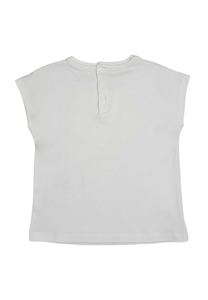 T-shirt bianca per neonata