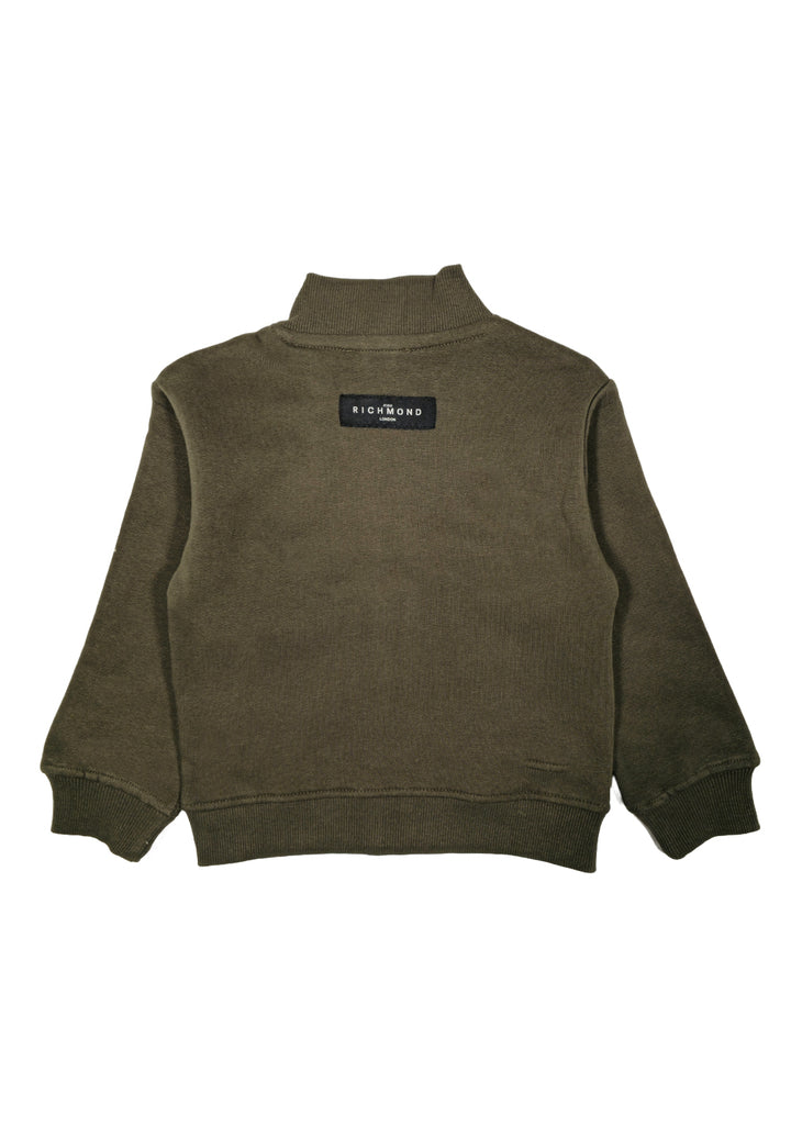 Green zip sweatshirt for newborns