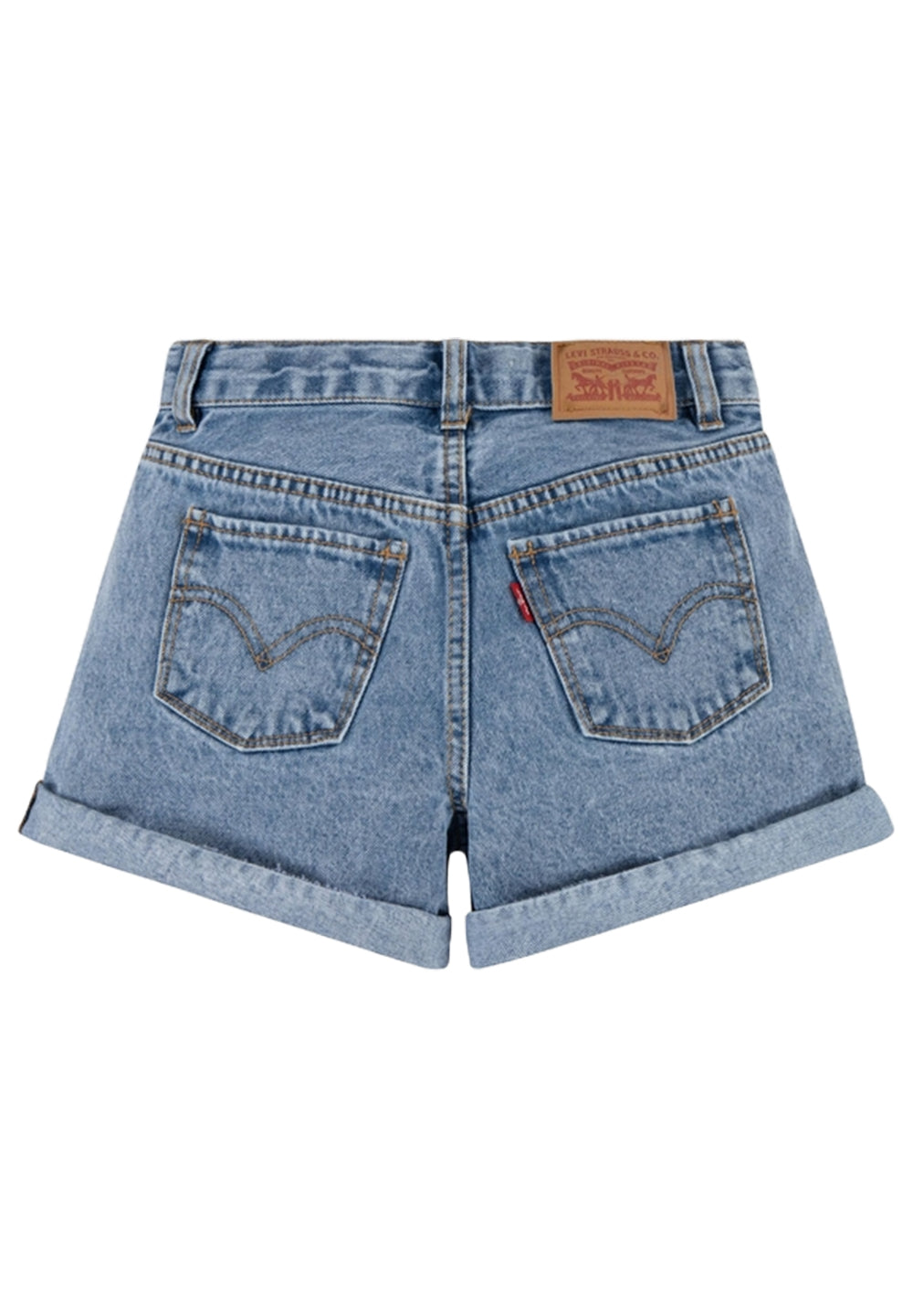 Short denim blu per bambina