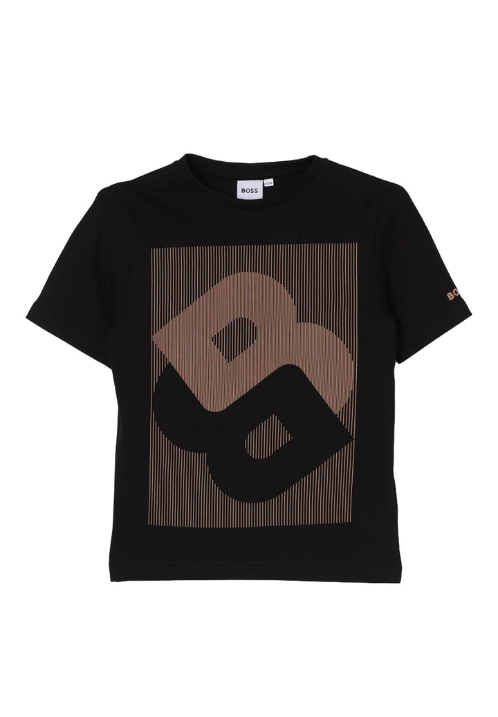 T-shirt nera per bambino