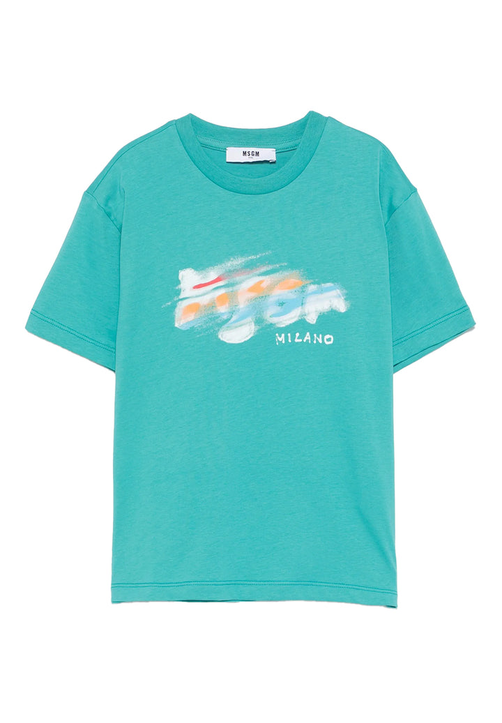 T-shirt verde per bambino