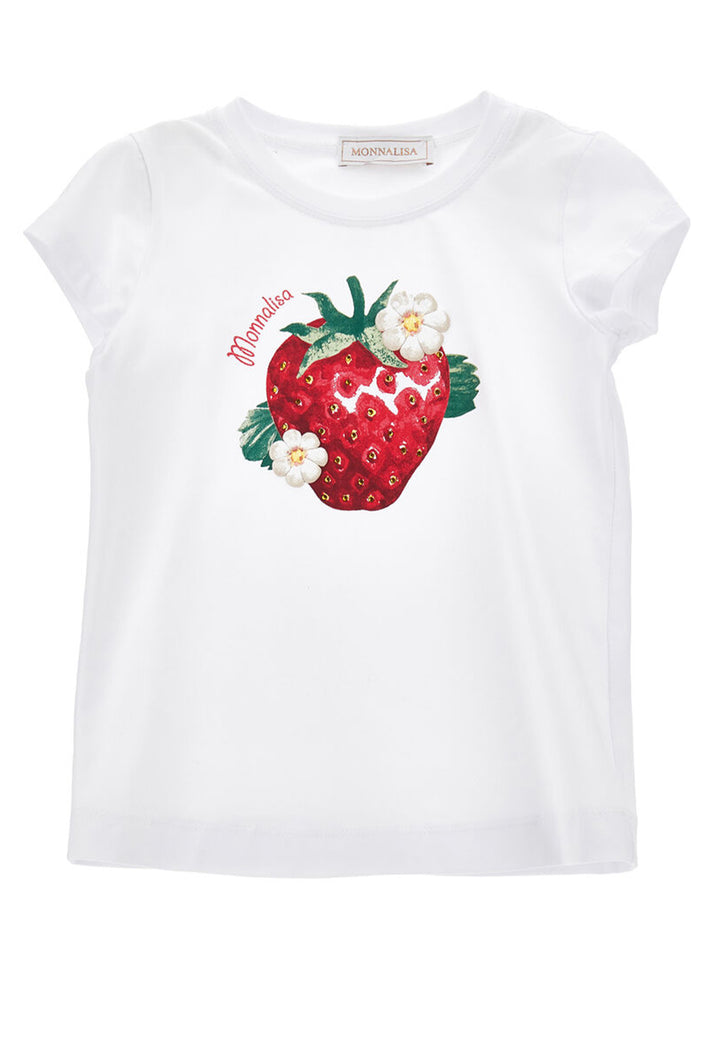 T-shirt bianca per bambina