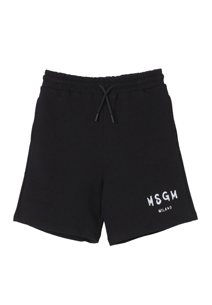 Bermuda felpa nero per bambino