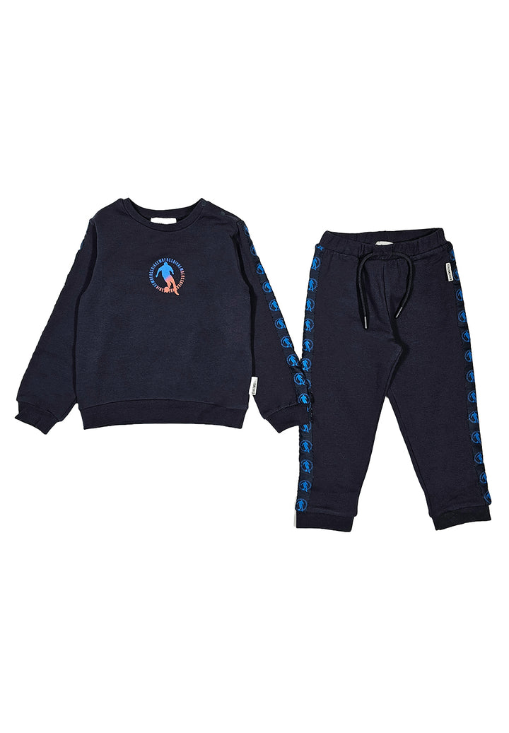 Blaues Sweatshirt-Set für Jungen