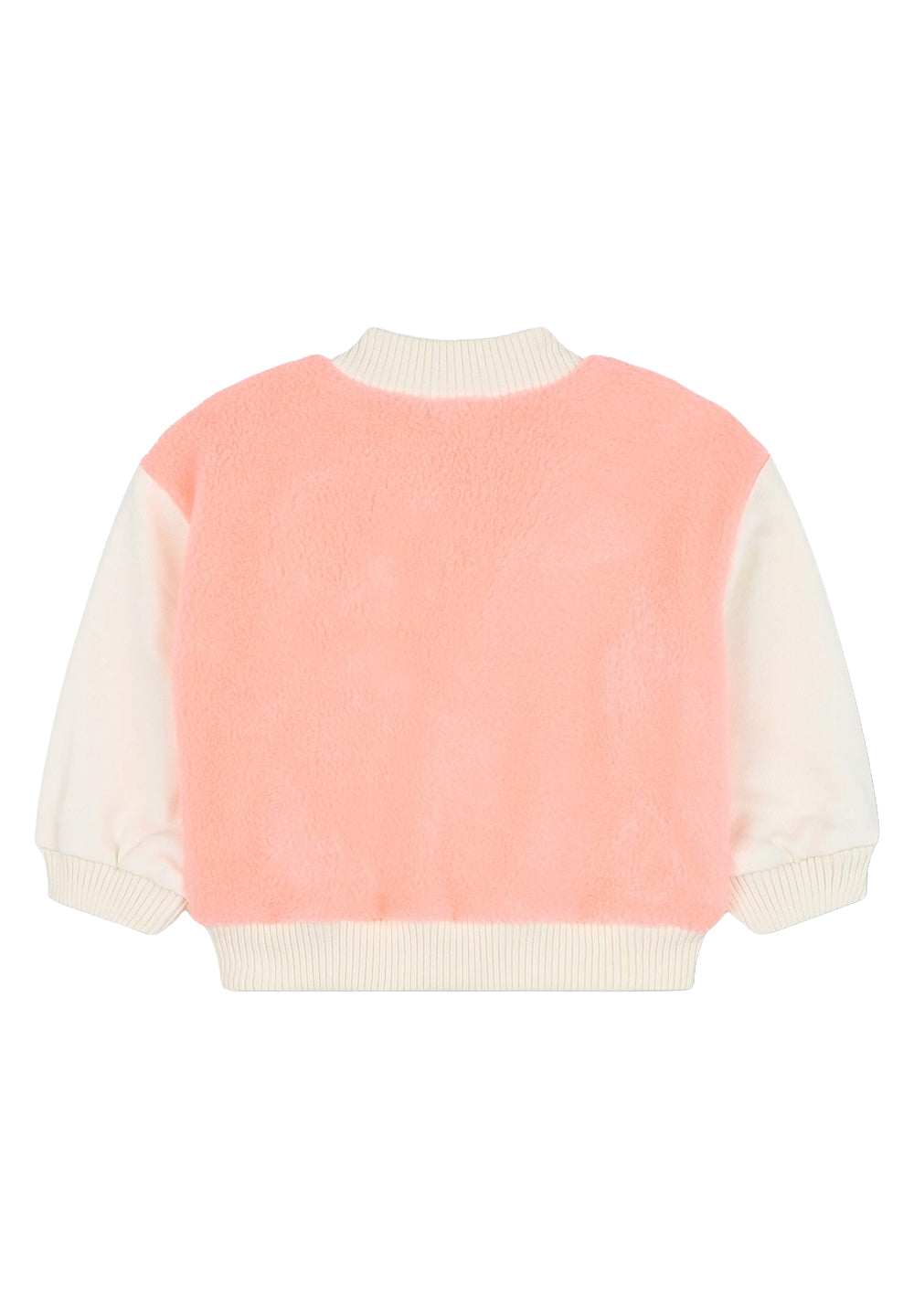Cardigan rosa-panna per bambina