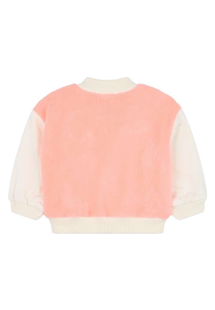 Cardigan rosa-panna per bambina